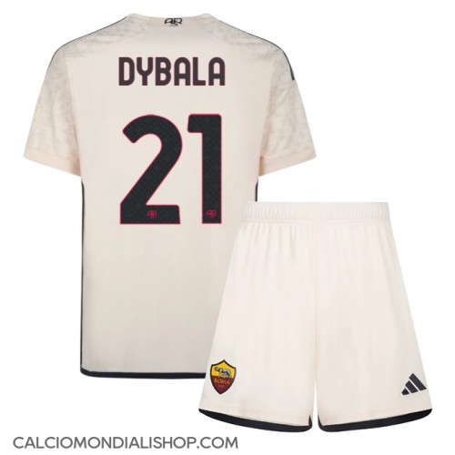 Maglie da calcio AS Roma Paulo Dybala #21 Seconda Maglia Bambino 2023-24 Manica Corta (+ Pantaloni corti)